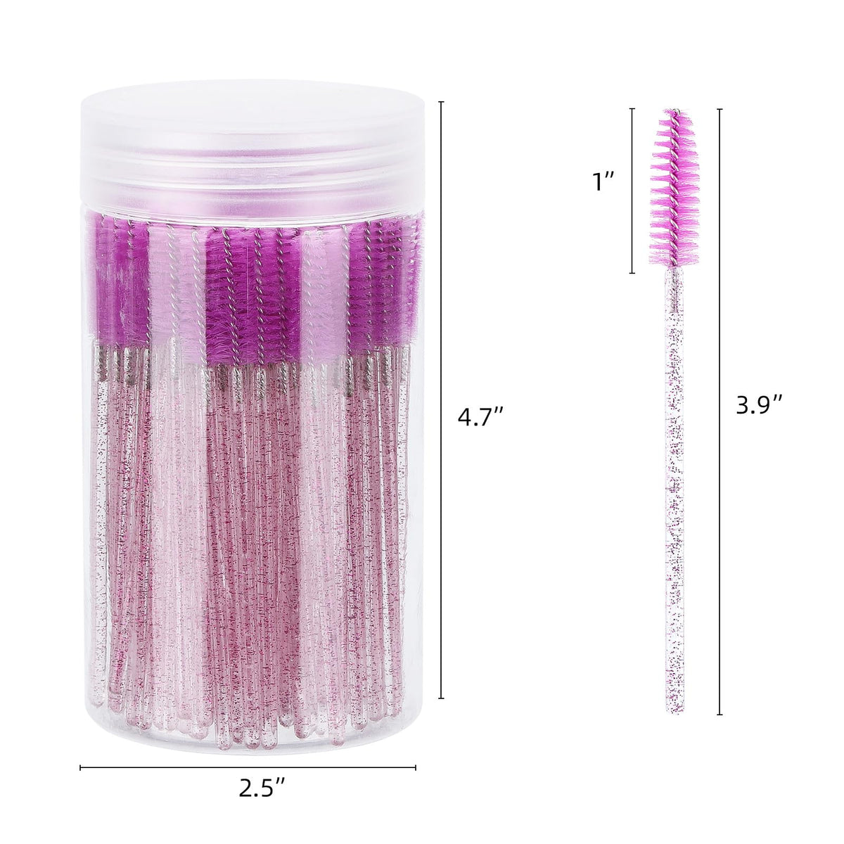 Close-up of Tbestmax disposable mascara wand with soft bristles