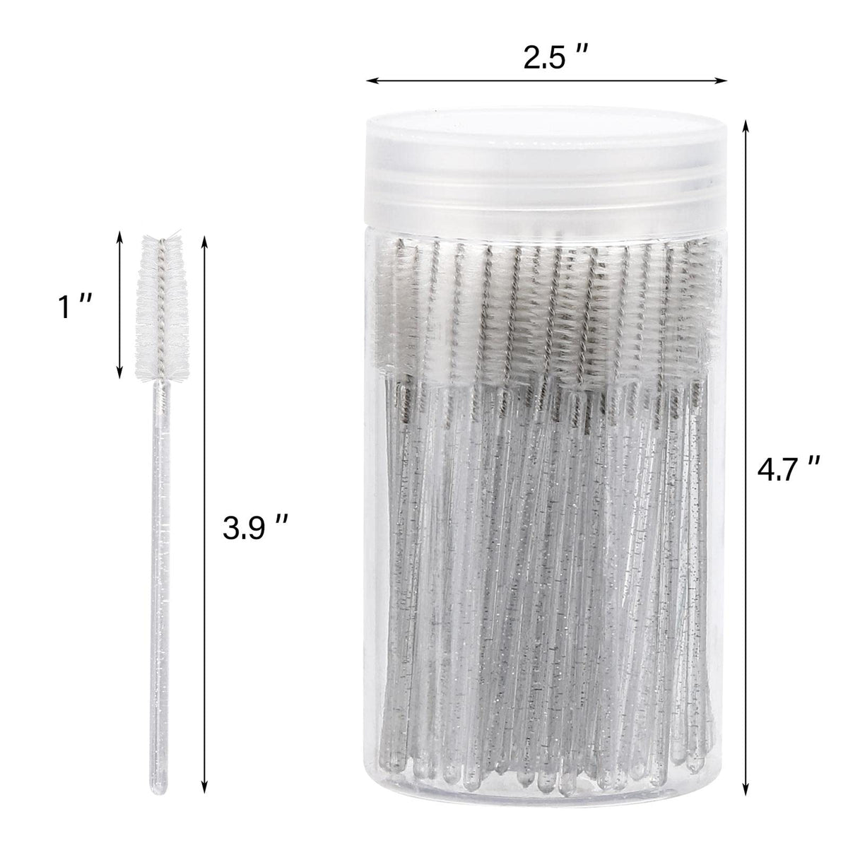 Close-up of Tbestmax lash spoolie brush head