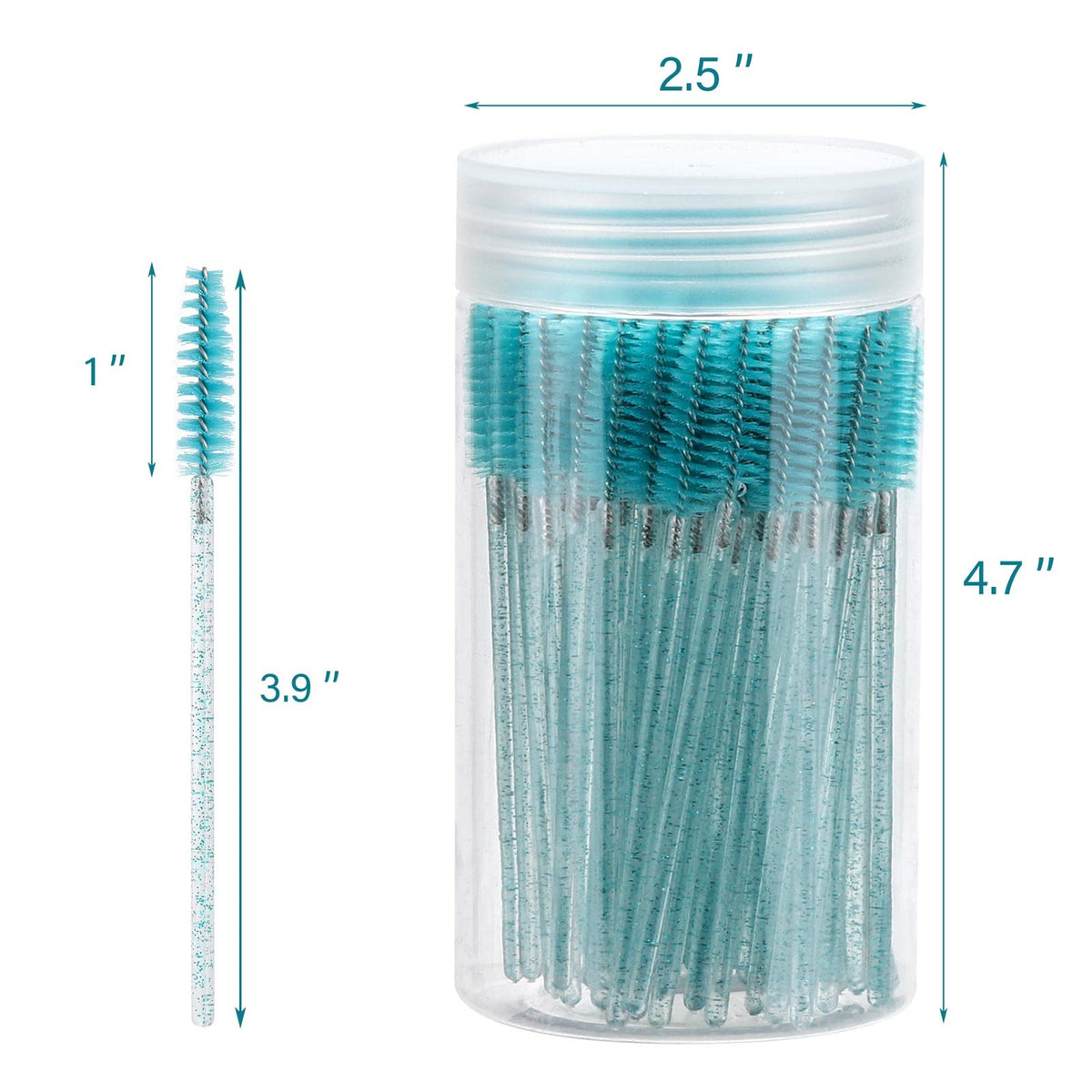 Close-up of Tbestmax mascara wand with soft bristles