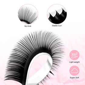 Close-up of TDANCE Classic Flat Lash Extensions showing split tips