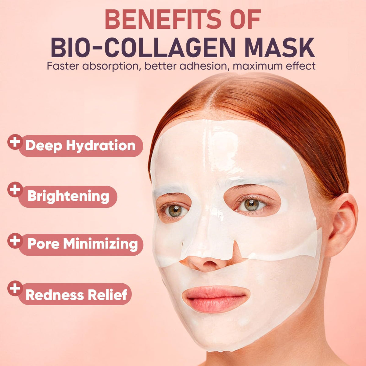 Close-up of TEAWOO Bio-Collagen Facial Mask texture