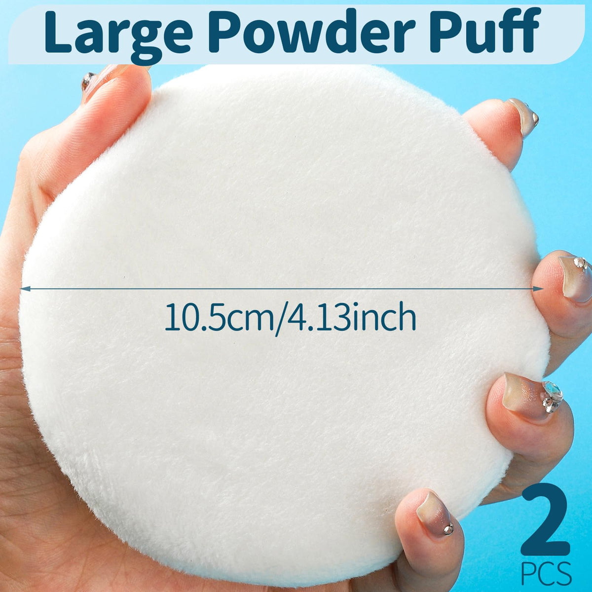 Close-up of Teenitor 4.13 inch powder puff showing soft texture