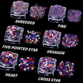 Close-up of Teenitor Body Glitter Gel showing hexagon and star shapes
