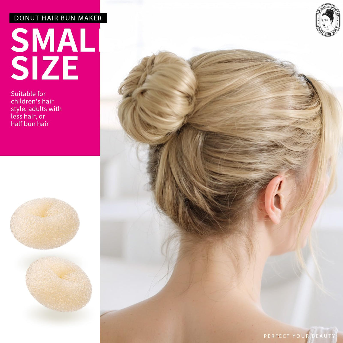Close-up of Teenitor bun makers in different sizes