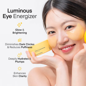 Close-up of TEREZ & HONOR Vitamin C Niacinamide Eye Patches gel pads