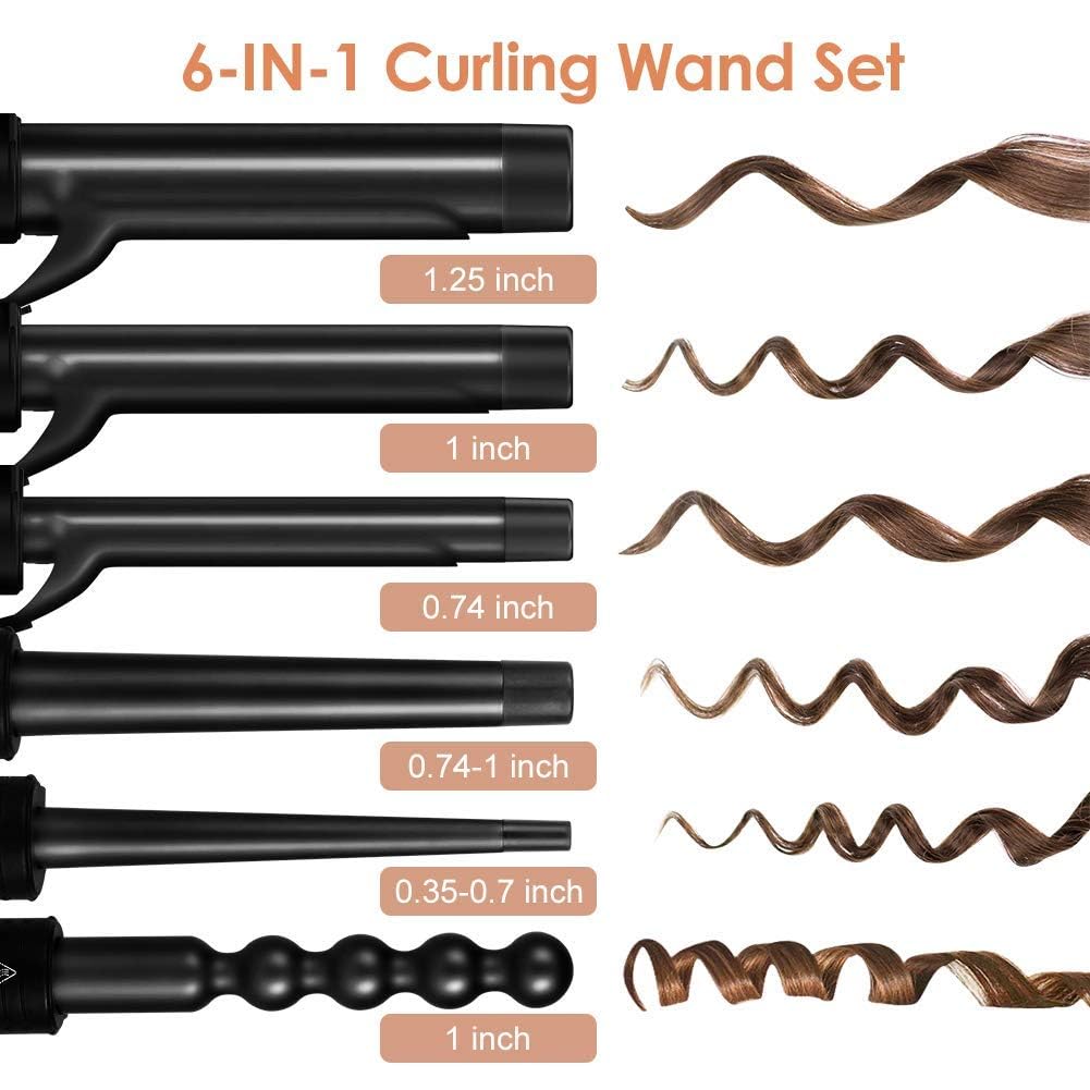 Close-up of the 1.25-inch ceramic barrel from Duomishu curling iron