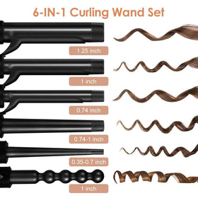 Close-up of the 1.25-inch ceramic barrel from Duomishu curling iron