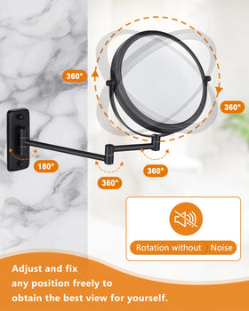 Close-up of the 10X magnification side of DECLUTTR Makeup Mirror