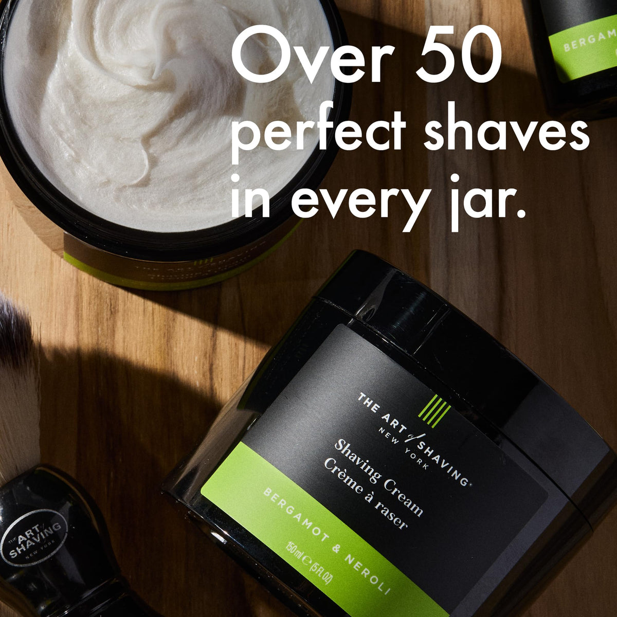 Close-up of The Art of Shaving Bergamot & Neroli Shaving Cream texture