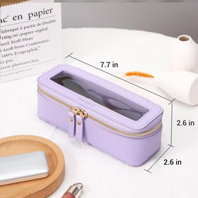 Close-up of the Aveniee makeup bag's zipper and stitching
