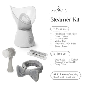 Close-up of the Bella Ciao Face Steamer's mist feature