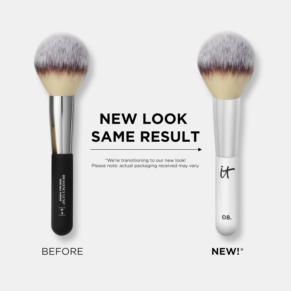 Close-up of the brush head of IT Cosmetics Heavenly Luxe Wand Ball Powder Brush #8
