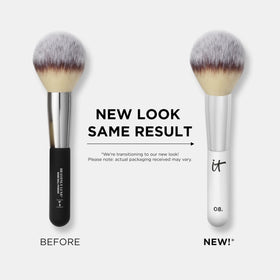 Close-up of the brush head of IT Cosmetics Heavenly Luxe Wand Ball Powder Brush #8