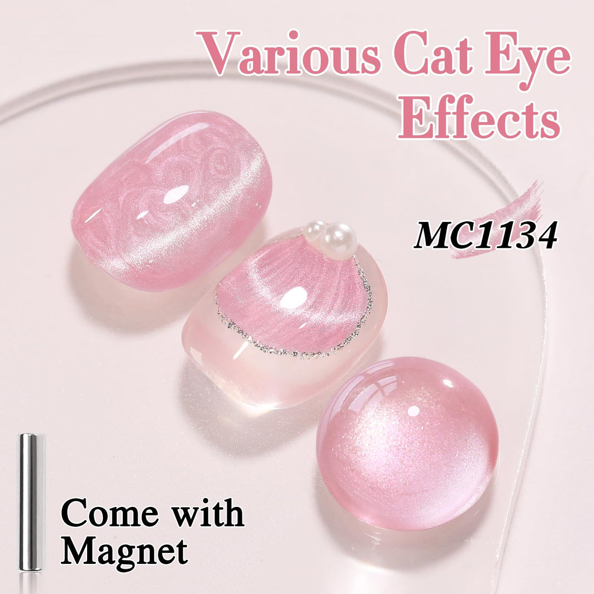 Close-up of the cat eye effect in Double Rhythm Nail Polish