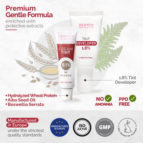 Close-up of the cream developer from the tint kit