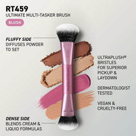 Close-up of the dense angled side of the Real Techniques Ultimate Multi-Tasker Brush