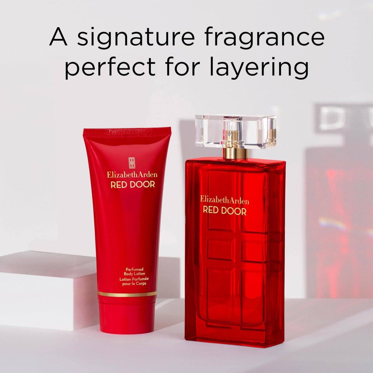 Close-up of the floral notes in Elizabeth Arden Red Door perfume