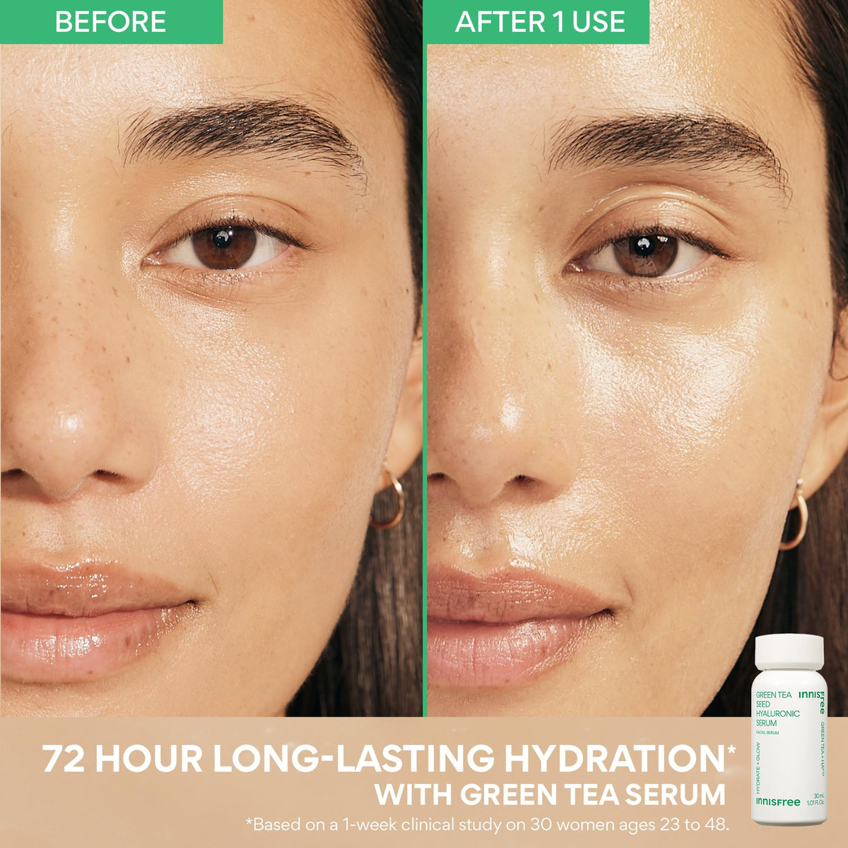 Close-up of the Green Tea Seed Hyaluronic Serum texture