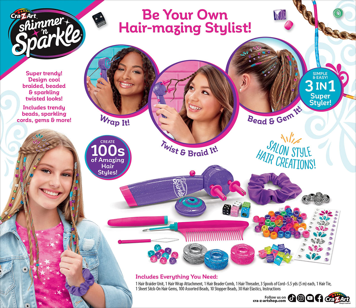 Close-up of the hair braider tool included in the kit