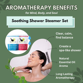 Close-up of The Herbal Zen Shower Steamer with essential oils
