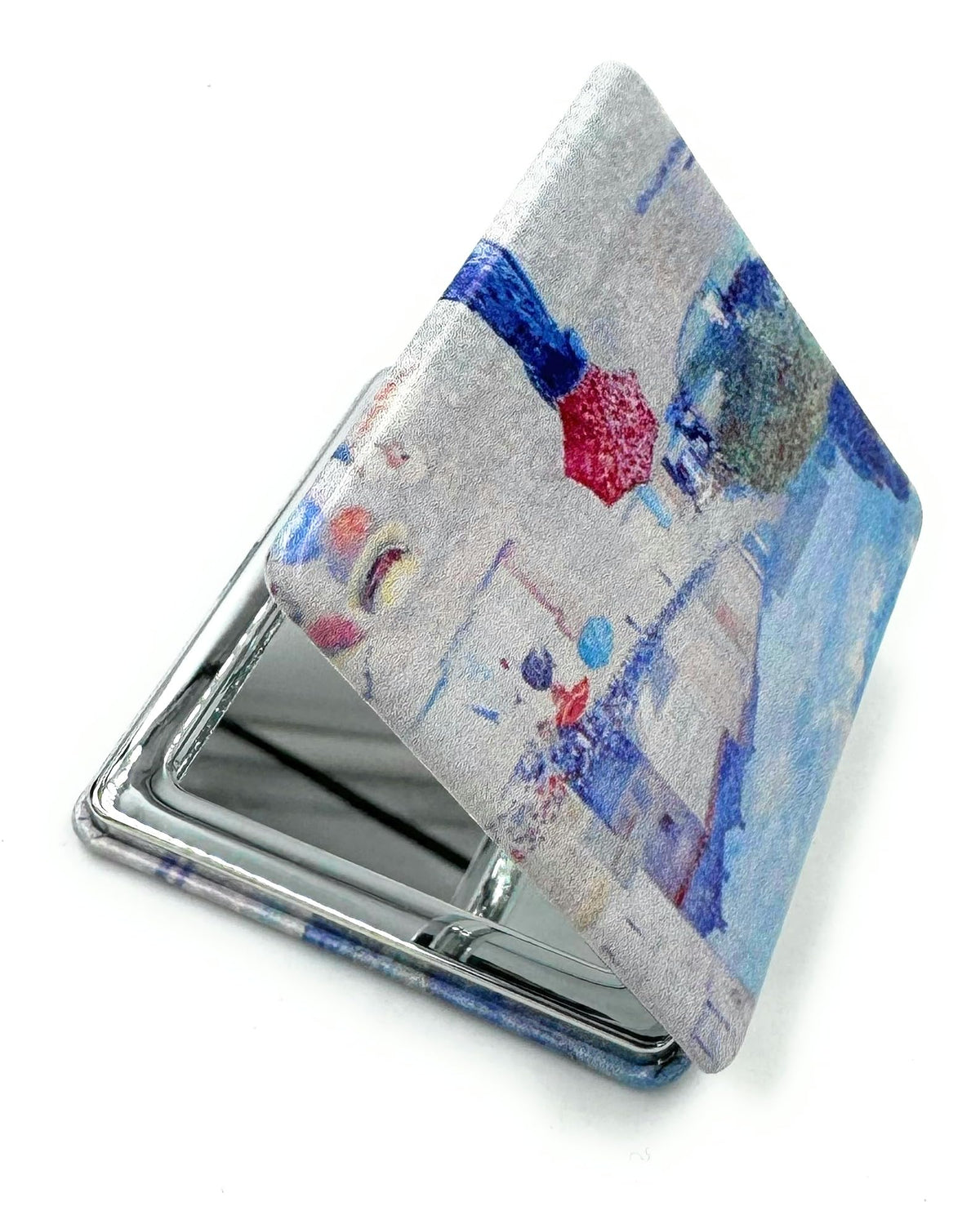 Close-up of the magnified side of Aeisage Edward Monch Square Mirror