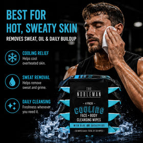 Close-up of The Nobleman Cooling Cleansing Wipes showing texture