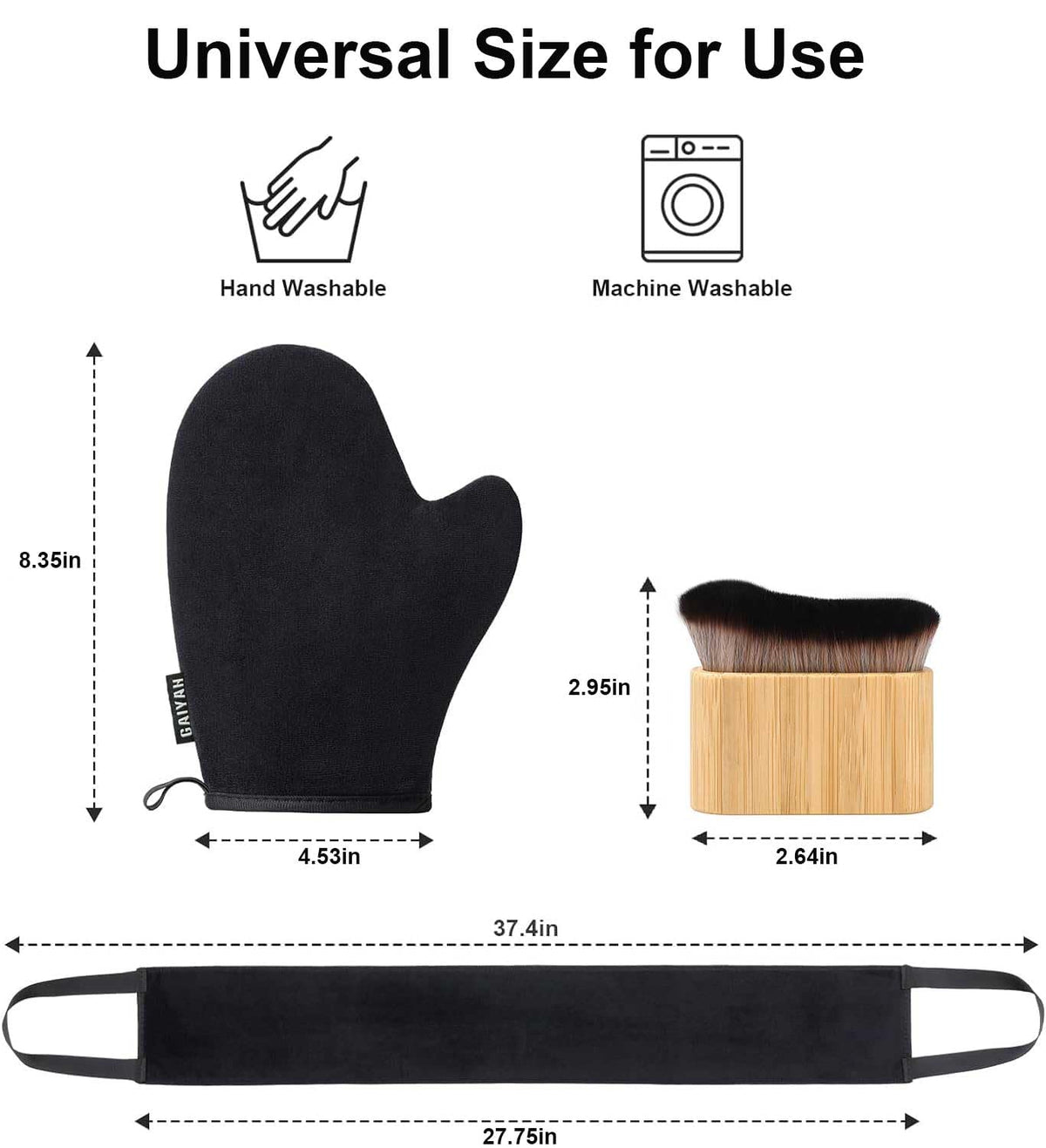 Close-up of the self tanning mitt's waterproof layer