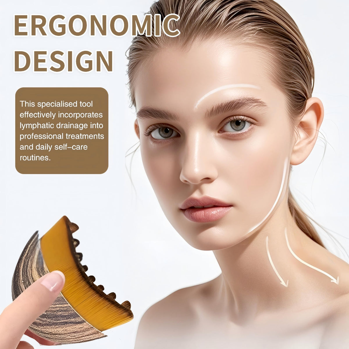 Close-up of the soft bristles on the Lymphatic Contour Face Brush