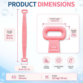 Close-up of the soft bristles on the Manmihealth silicone back scrubber