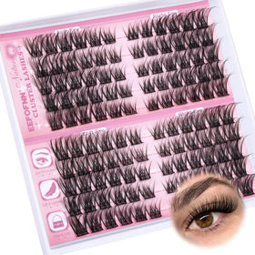 Close-up of the soft synthetic fibres used in Eefofnn Wispy Lash Clusters