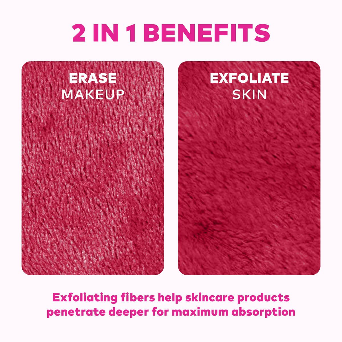 Close-up of the soft texture of the MakeUp Eraser cloth