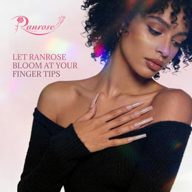 Close-up of the texture of Ranrose Clear Nail Tips