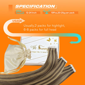 Close-up of the texture of Sunny Hair Tape in Hair Extensions