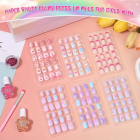 Close-up of Thrilez press on nails showing different sizes