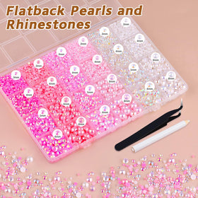 Close-up of TINKRSTUFF rhinestones in assorted sizes