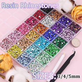 Close-up of TINKRSTUFF rhinestones in various sizes