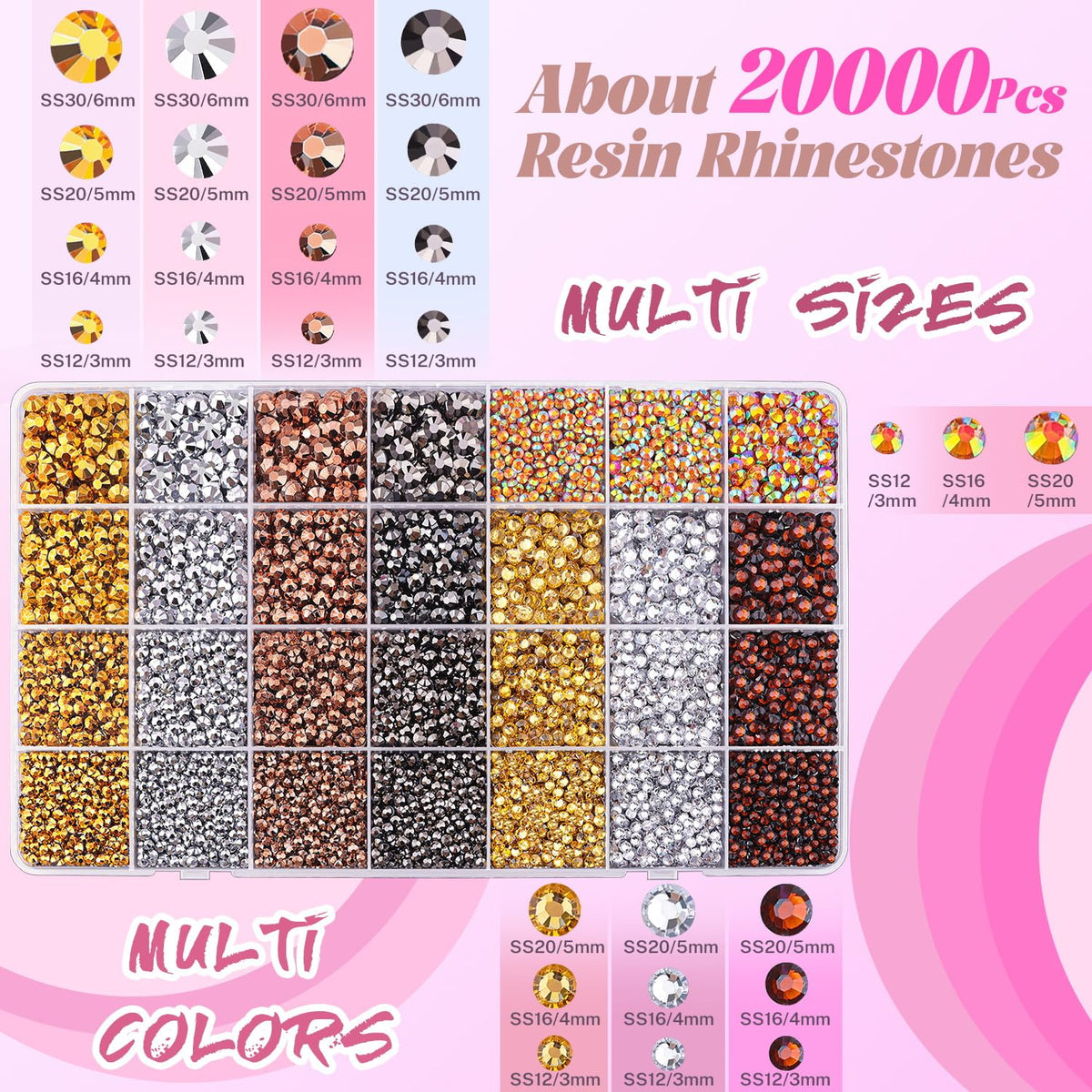 Close-up of TINKRSTUFF rhinestones showing various sizes