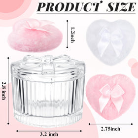 Close-up of Tioncy crystal powder puff container