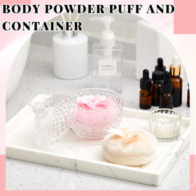 Close-up of Tioncy powder puff in pink colour