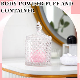 Close-up of Tioncy powder puff with cute bow detail