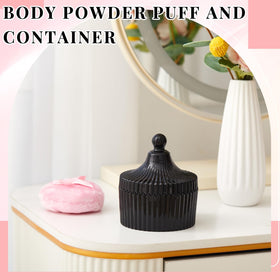 Close-up of Tioncy powder puff with cute bow detail