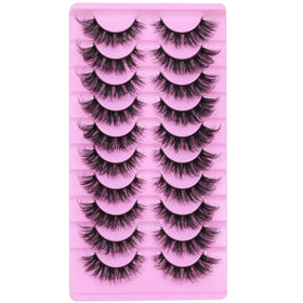 Close-up of TNFVLONEINS mink lashes texture