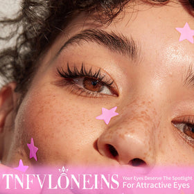 Close-up of TNFVLONEINS Wispy Lash Clusters individual lashes