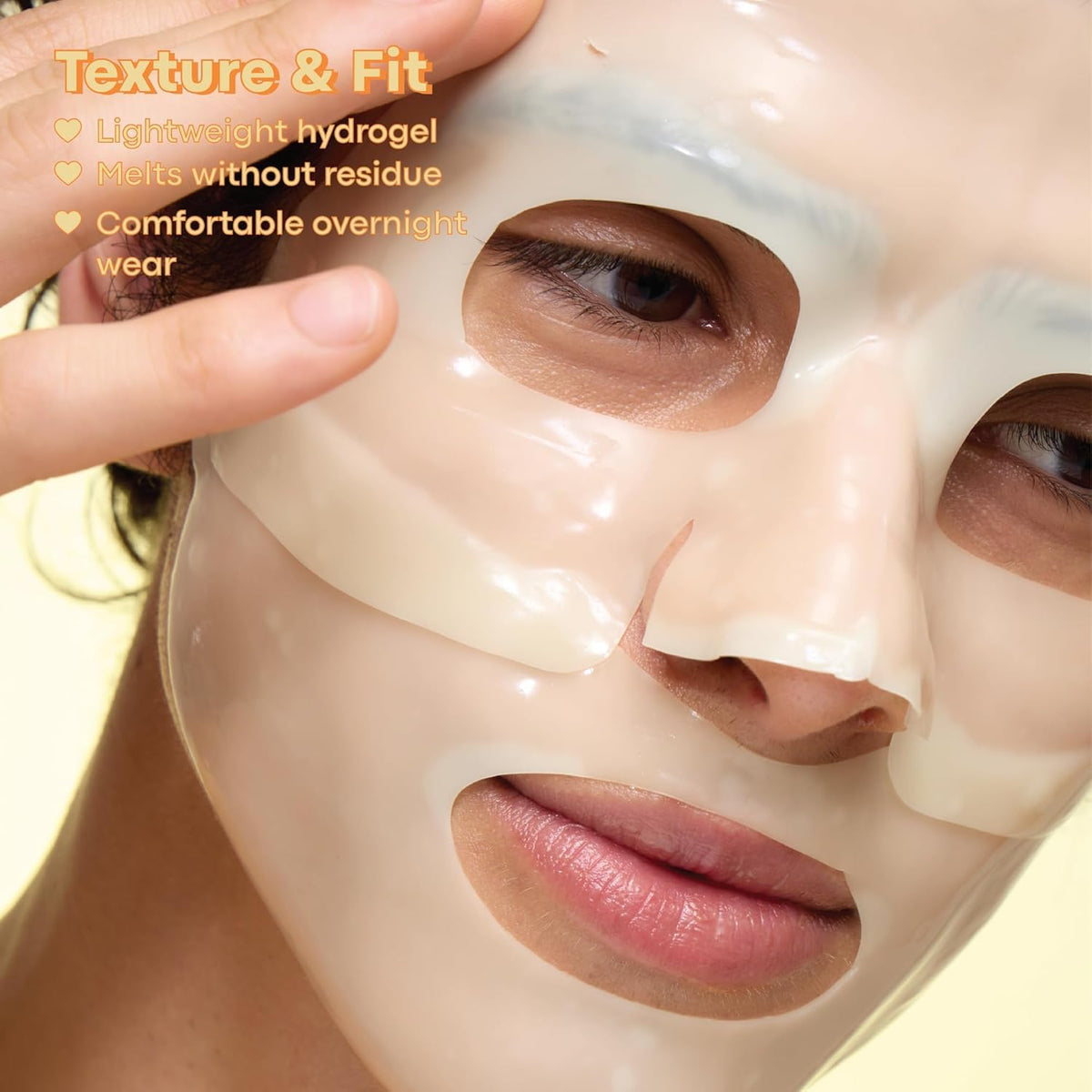 Close-up of TONYMOLY Mask Melt Brightening Hydrogel Face Mask texture