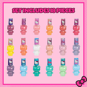 Close-up of Townley Girl Hello Kitty Nail Polish bottle in pink