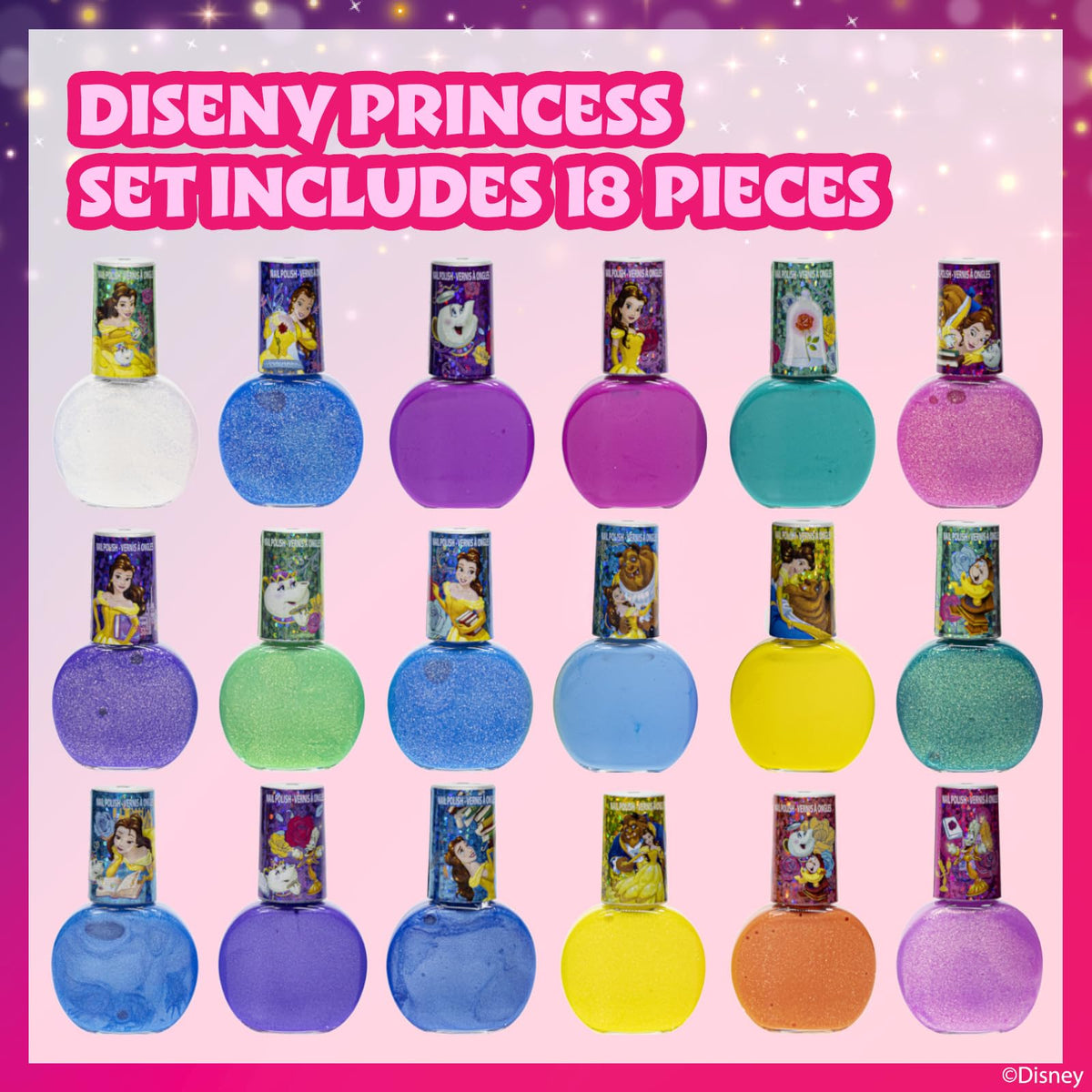 Close-up of Townley Girl nail polish bottles in various colours