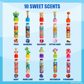 Close-up of Toy Story lip balm with Woody character topper