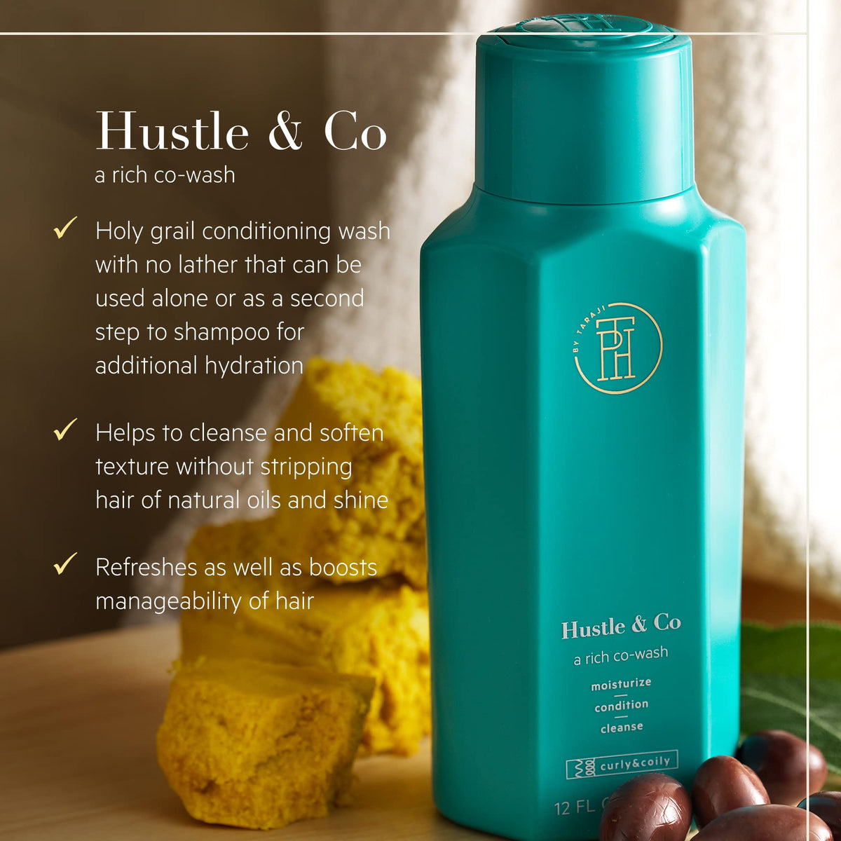 Close-up of TPH by Taraji Co-Wash 12oz texture