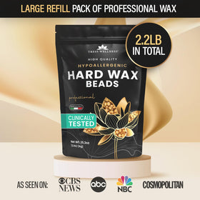 Close-up of Tress Wellness Wax Beads showing texture