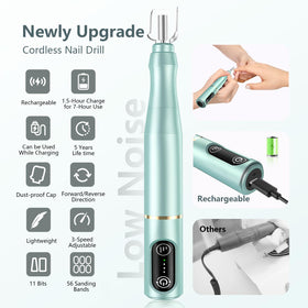 Close-up of TUOBEO nail drill speed control settings